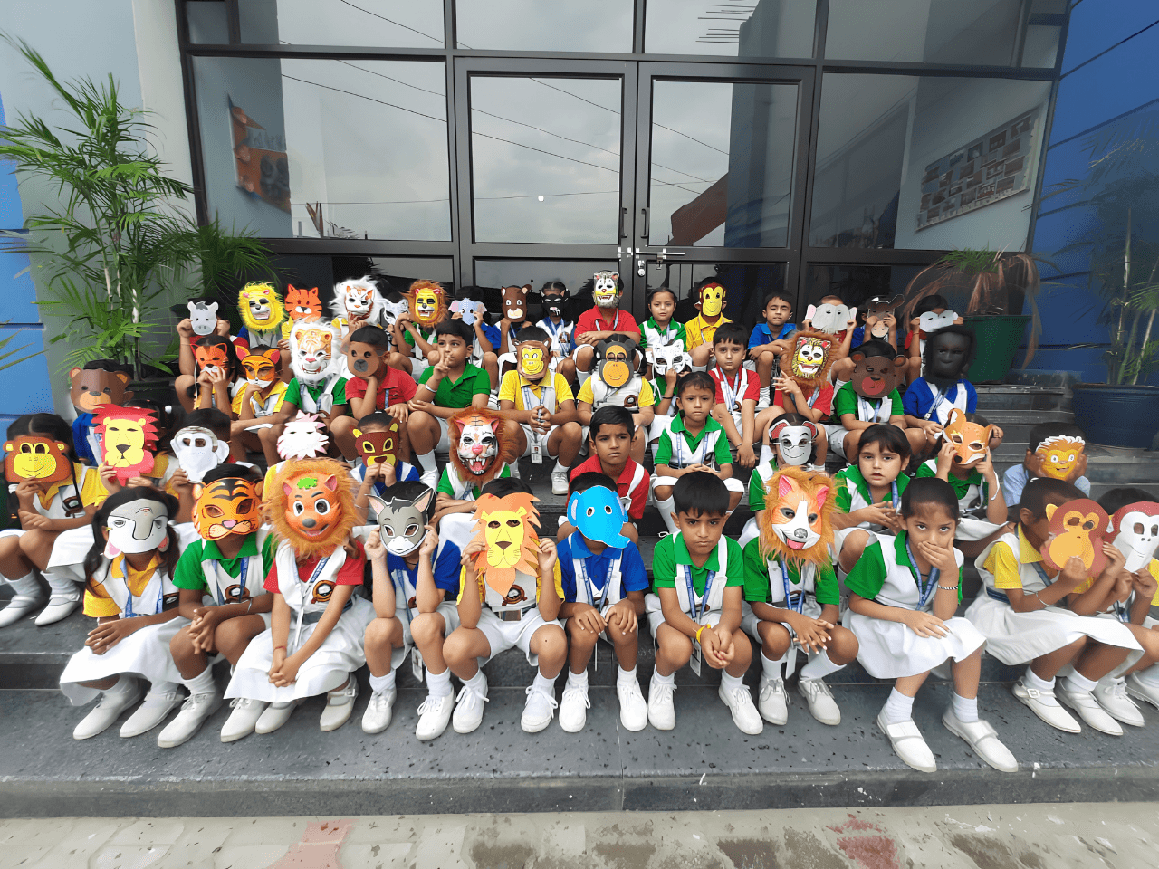 Students on an educational field visit